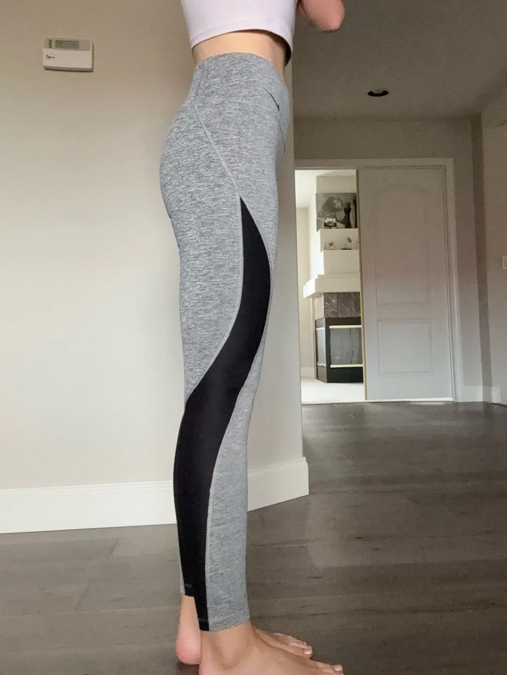 Nike Gray and Black High-Waist Performance Jeggings